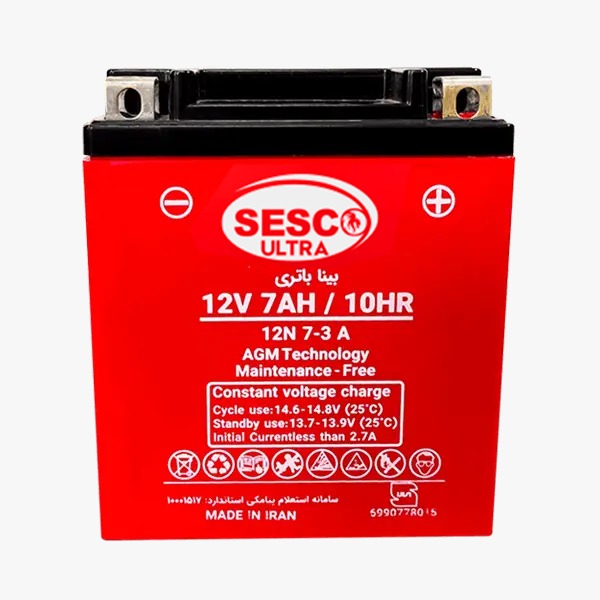 باتری موتور سیکلت 7آمپر بلند