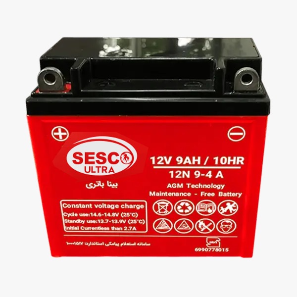 باتری موتورسیکلت 9 آمپر بلند